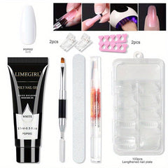 9pcs Nail Extension Gel Kit Builder Gel Nail Forms French Manicure Set