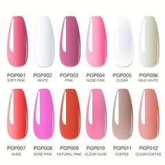 9pcs Nail Extension Gel Kit Builder Gel Nail Forms French Manicure Set