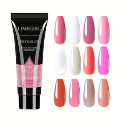 9pcs Nail Extension Gel Kit Builder Gel Nail Forms French Manicure Set