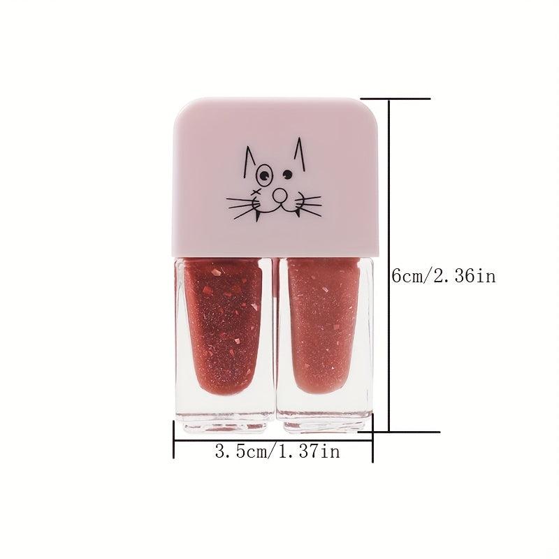 2pcs Glossy Matte Nail Polish Set Quick Drying Lacquer Sequin Nail Polish