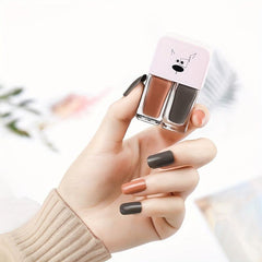 2pcs Glossy Matte Nail Polish Set Quick Drying Lacquer Sequin Nail Polish