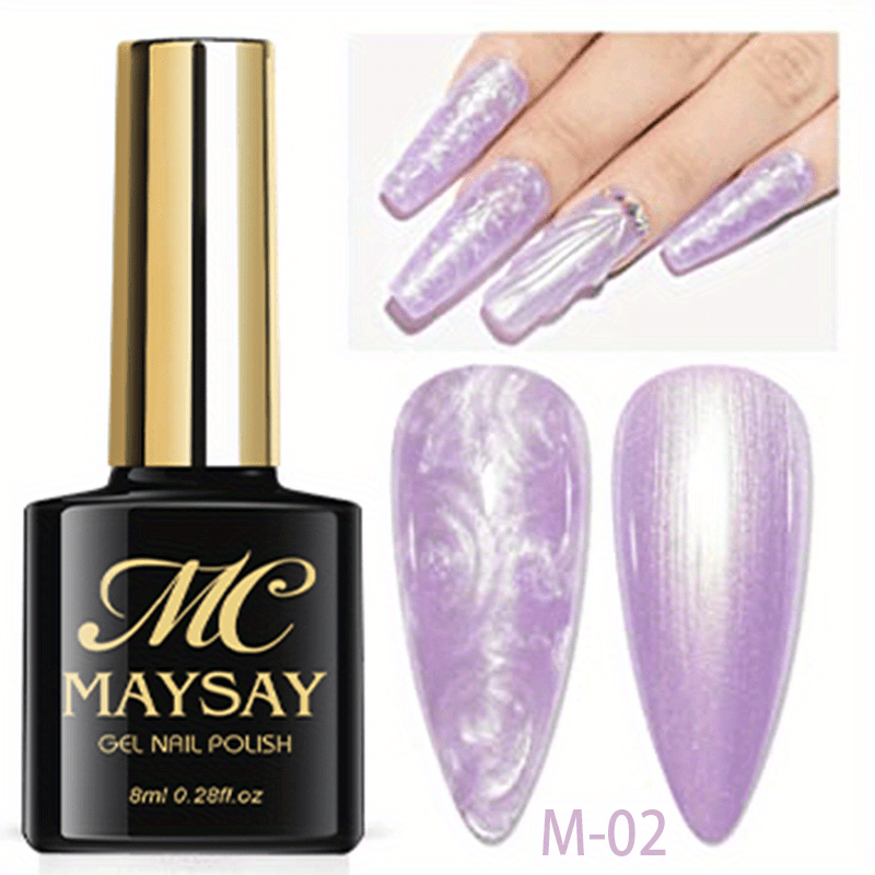 Mermaid Polarized Glitter Gel Nail Polish Purple Gary Shimmer Set