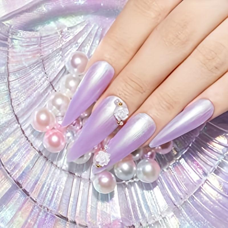 Mermaid Polarized Glitter Gel Nail Polish Purple Gary Shimmer Set