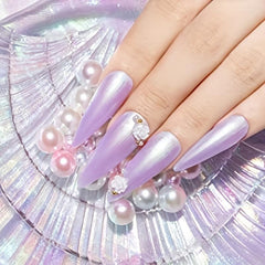 Mermaid Polarized Glitter Gel Nail Polish Purple Gary Shimmer Set
