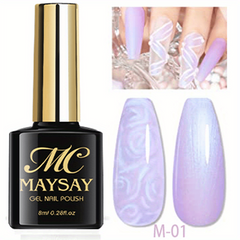 Mermaid Polarized Glitter Gel Nail Polish Purple Gary Shimmer Set
