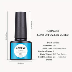 12 Colors Waterproof Gel Nail Polish in Natural Resin and Green
