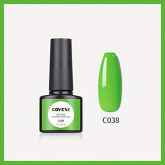 12 Colors Waterproof Gel Nail Polish in Natural Resin and Green