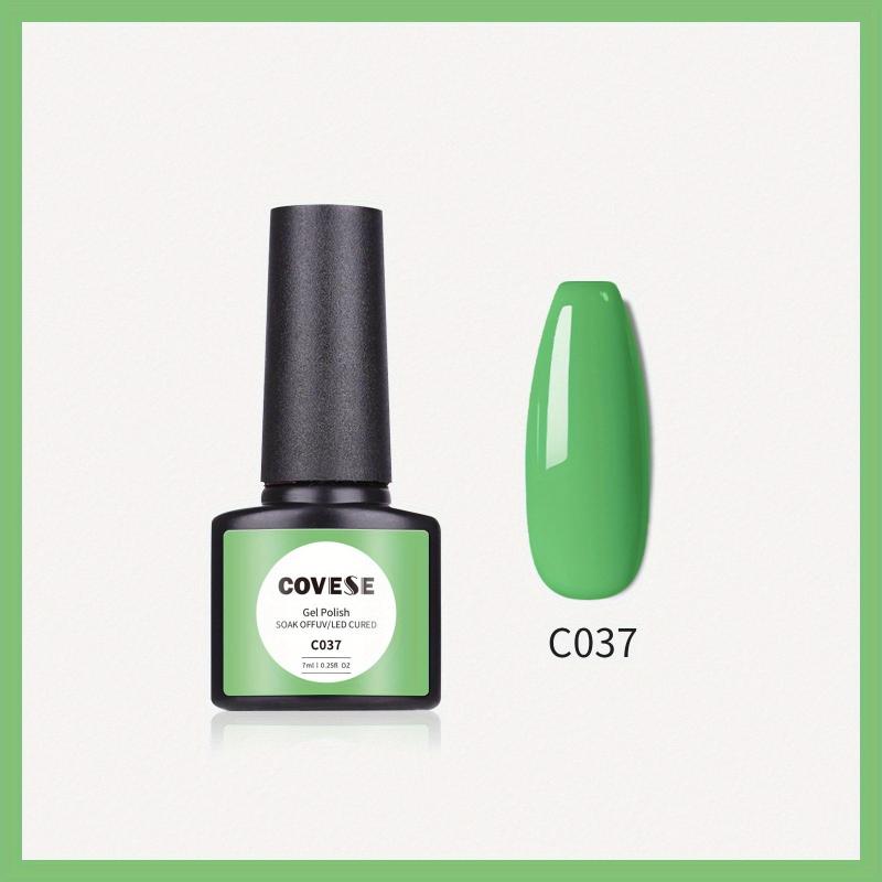 12 Colors Waterproof Gel Nail Polish in Natural Resin and Green