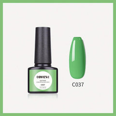 12 Colors Waterproof Gel Nail Polish in Natural Resin and Green