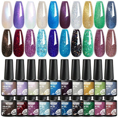 Reflective Glitter Gel Shimmer Sequins Nail Polish
