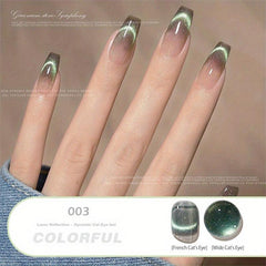 9D Holographic Cat Gel Nail Polish Chameleon Effect Glitter DIY