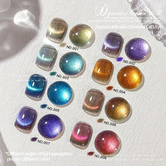 9D Holographic Cat Gel Nail Polish Chameleon Effect Glitter DIY