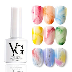 Blooming Gel Nail Polish Long Lasting Gel with Gradient Dying Colors