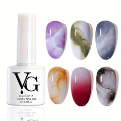 Blooming Gel Nail Polish Long Lasting Gel with Gradient Dying Colors