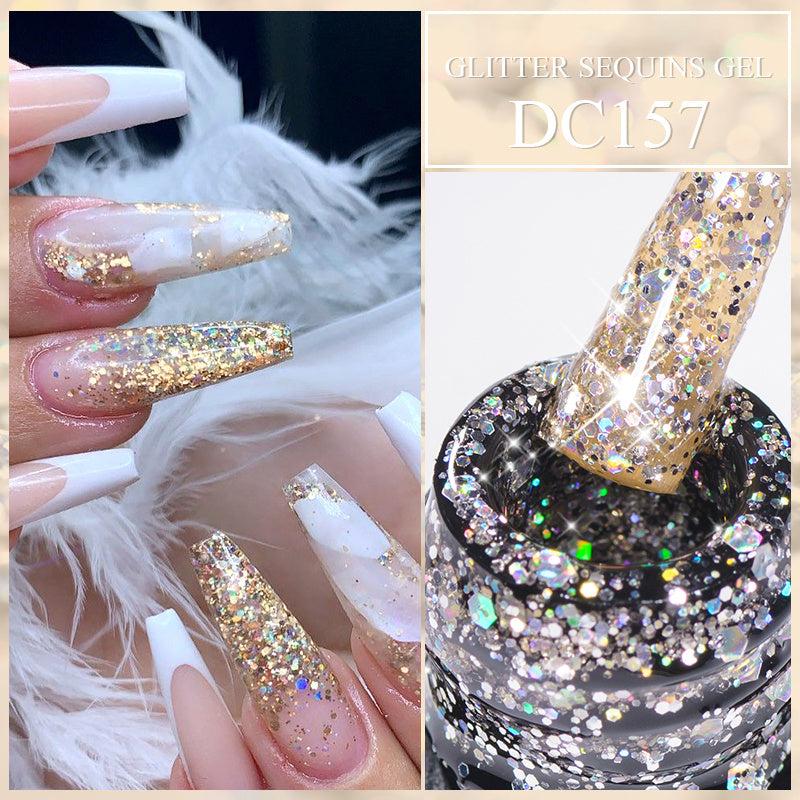 7ml Glitter Sequins Gel Nail Polish Semi Permanent Soak Off Uv Gel Nail Art Varn