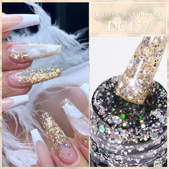 7ml Glitter Sequins Gel Nail Polish Semi Permanent Soak Off Uv Gel Nail Art Varn