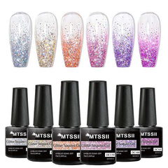 7ml Glitter Sequins Gel Nail Polish Semi Permanent Soak Off Uv Gel Nail Art Varn