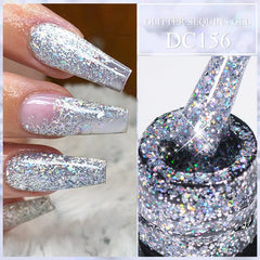 7ml Glitter Sequins Gel Nail Polish Semi Permanent Soak Off Uv Gel Nail Art Varn