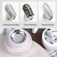Silver Nail Gel Polish Metallic Mirror Effect Soak Off Painting Gel