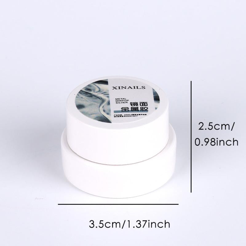 Silver Nail Gel Polish Metallic Mirror Effect Soak Off Painting Gel