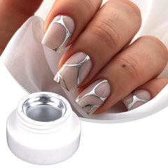 Silver Nail Gel Polish Metallic Mirror Effect Soak Off Painting Gel