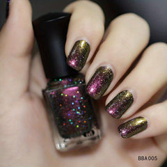 6ML Gradient Nail Polish Magnetic Nail Polish Colorful Reflective Sparkling