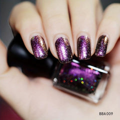 6ML Gradient Nail Polish Magnetic Nail Polish Colorful Reflective Sparkling