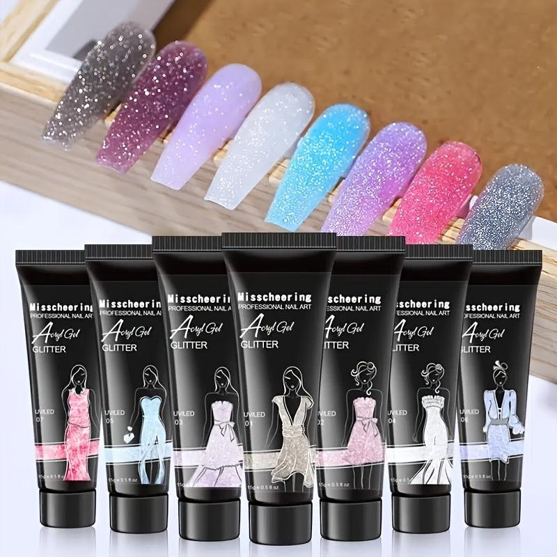 8 Color DIY Gel Nail Polish Set Long Lasting Easy to Apply