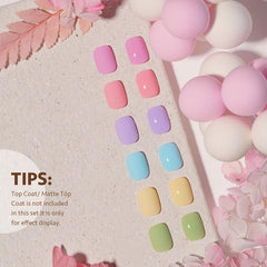 6 Colors Pastel Gel Nail Polish Set for Salon and DIY Nail Art