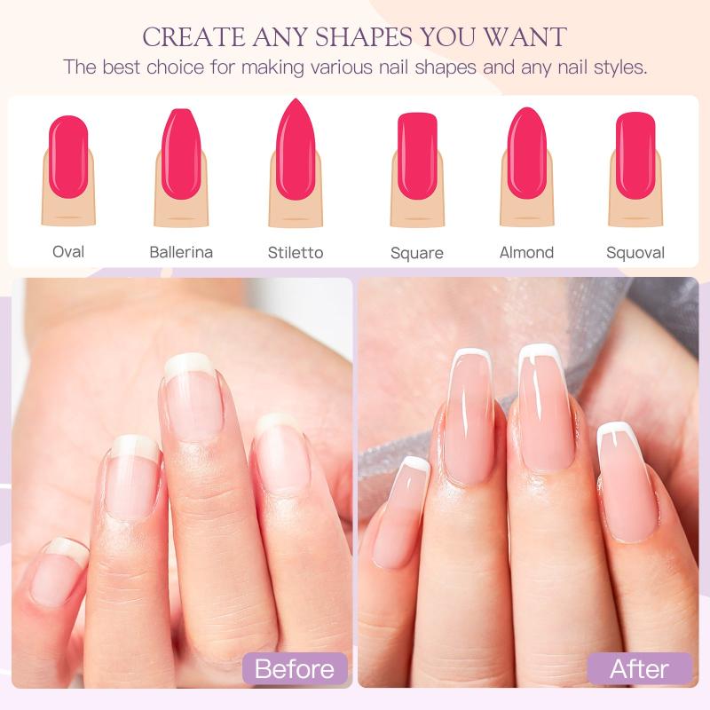 Fiberglass Nail Extension Kit: Clear Pink Builder Nail Gel