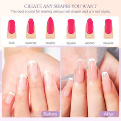 Fiberglass Nail Extension Kit: Clear Pink Builder Nail Gel