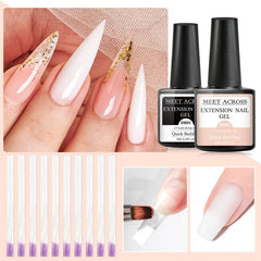 Fiberglass Nail Extension Kit: Clear Pink Builder Nail Gel