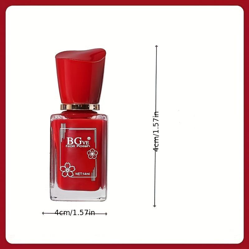14ml Mesh Red Pop Non-Peeling Nail Polish