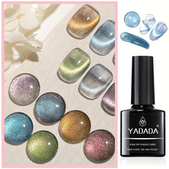 6pcs 10ml Reflective Glitter Cat Eye Gel Nail Polish Kit