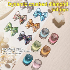 6pcs 10ml Reflective Glitter Cat Eye Gel Nail Polish Kit