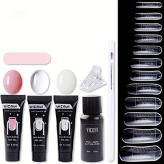 3pcs Nail Extension Gel Kit 15Ml Crystal Quick Nail Gel for Nail Art DIY