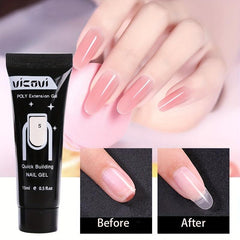 3pcs Nail Extension Gel Kit 15Ml Crystal Quick Nail Gel for Nail Art DIY