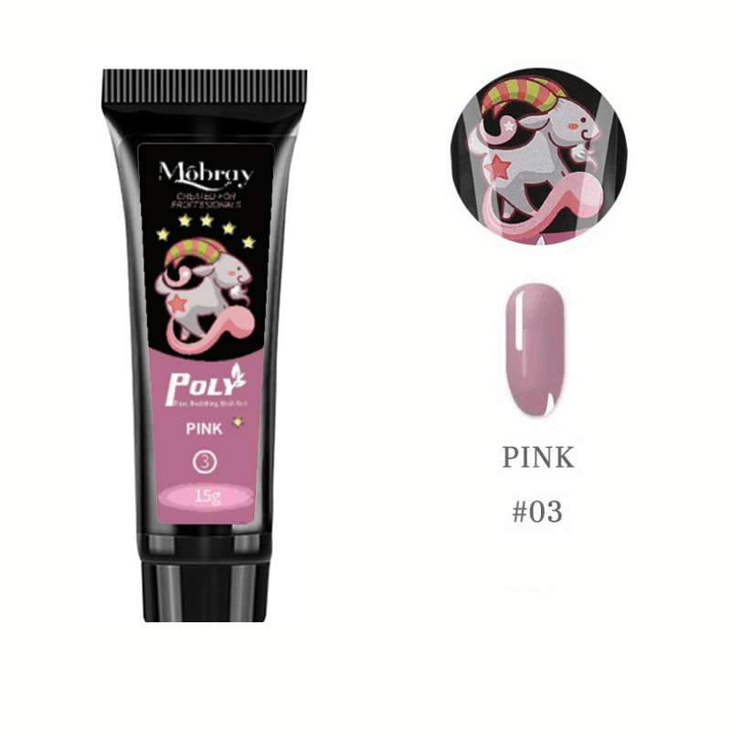 Pink Poly Nail Gel for Nail Art and Thickening