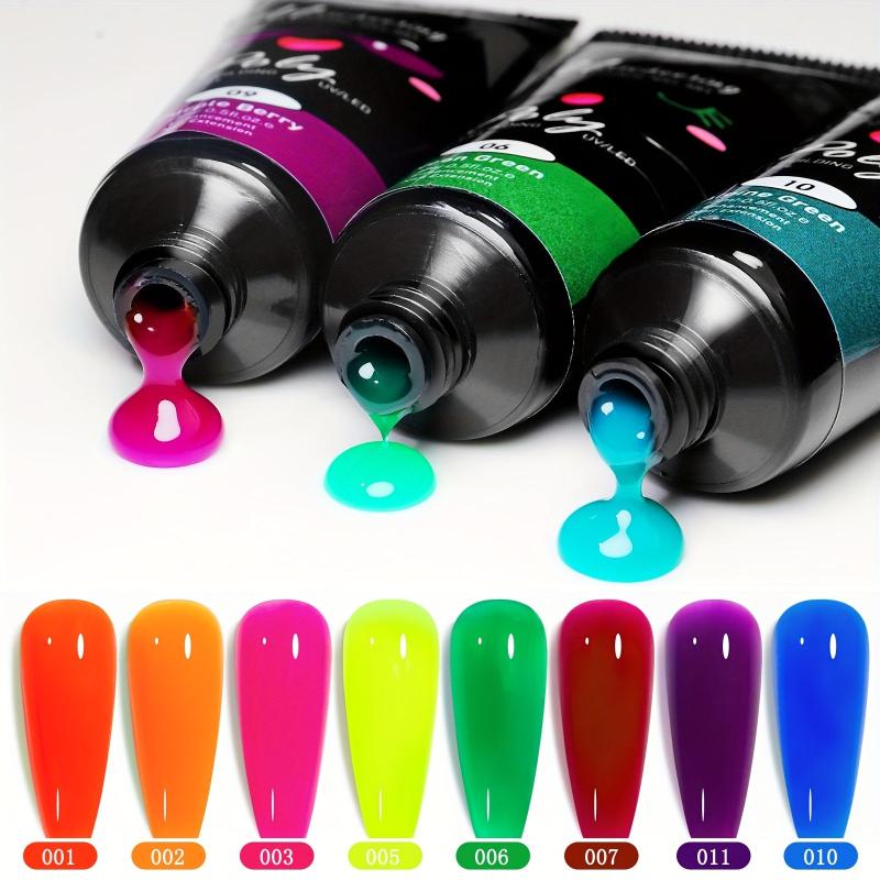 Neon Crystal Nail Extension Gel 15ml Quick Nail Art DIY