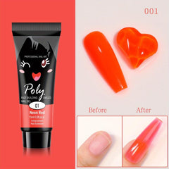 Neon Crystal Nail Extension Gel 15ml Quick Nail Art DIY
