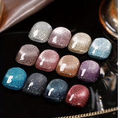 Y2K Cat Eye Gel Nail Polish for Salon Nail Art at Home