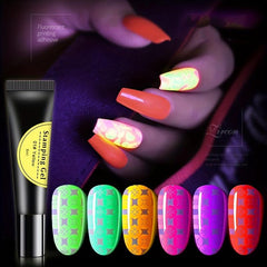 Matte Fluorescent Gel Polish 6 Colors Home Nail Art DIY