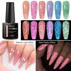 7ml Reflective Glitter Gel Nail Polish Sparkling Diamond Gel Polish