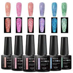 7ml Reflective Glitter Gel Nail Polish Sparkling Diamond Gel Polish