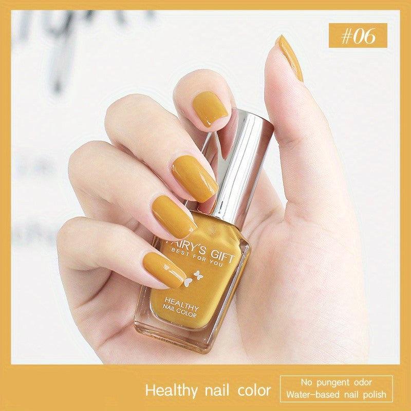 6 Colors Water Based Nail Polish Long Lasting Tearable Quick Drying Nail Gel