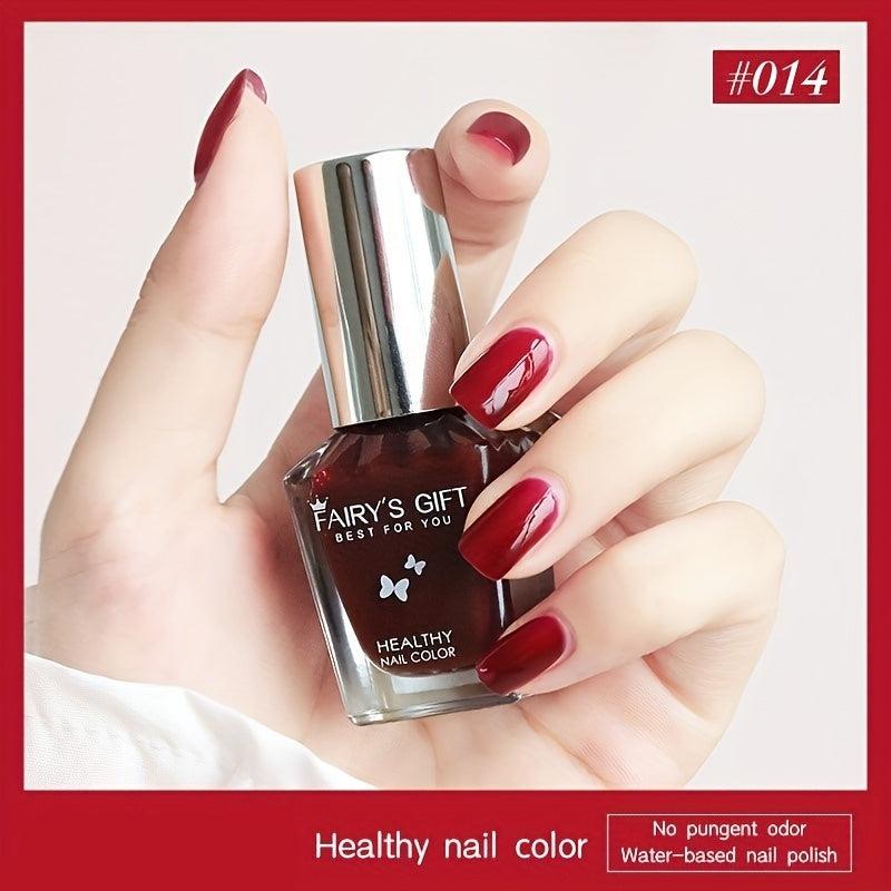 6 Colors Water Based Nail Polish Long Lasting Tearable Quick Drying Nail Gel