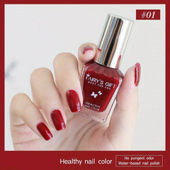 6 Colors Water Based Nail Polish Long Lasting Tearable Quick Drying Nail Gel