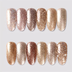Reflective Glitter Gel Nail Polish Sparkly Gel Varnish DIY Manicure