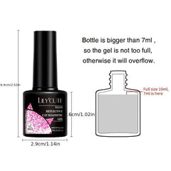 Neon Reflective Glitter Cat Magnetic Gel Nail Polish