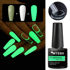 Glow in the Dark Gel Nail Polish Luminous Top Coat for Salon Manicure DIY